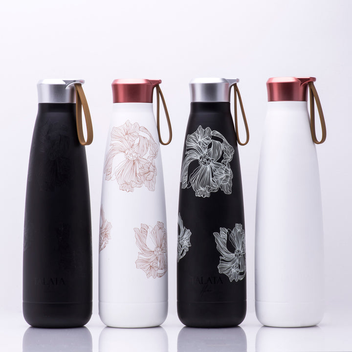 BLOOM INSULATED BOTTLE - WHITE FLORAL