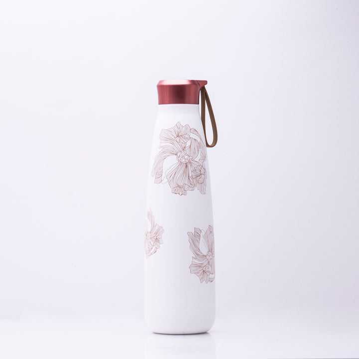 Bloom Water Bottle - WHITE FLORAL