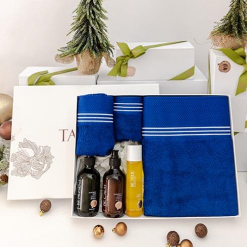 GIFT SET - 20 - ZEN - Towel Set + Bath & Body - BLUE
